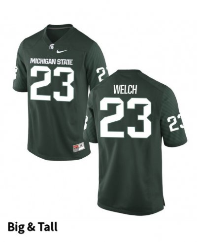 Men's Michigan State Spartans NCAA #23 Andre Welch Green Authentic Nike Big & Tall Stitched College Football Jersey IZ32E70AG